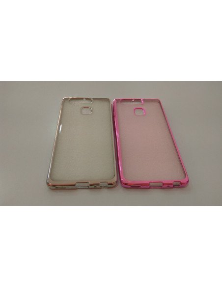 Funda transparente con bordes de color para Huawei P9