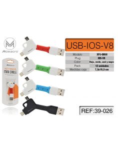 Mini cable micro usb y ios