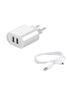 Cargador 2en1 micro usb con doble usb 3.4A