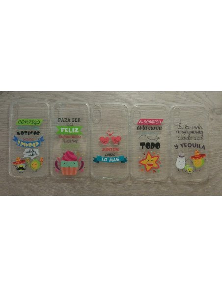 Funda de gel con dibujos para iPhone X / XS