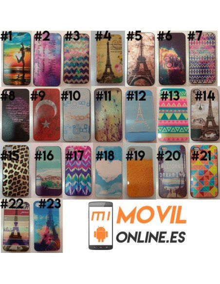 Funda rígida con dibujos para iPhone 4 / 4S