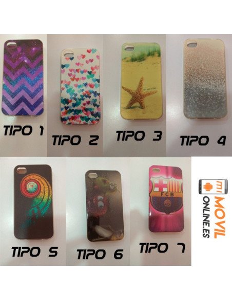 Funda de gel con dibujos para iPhone 4 / 4S