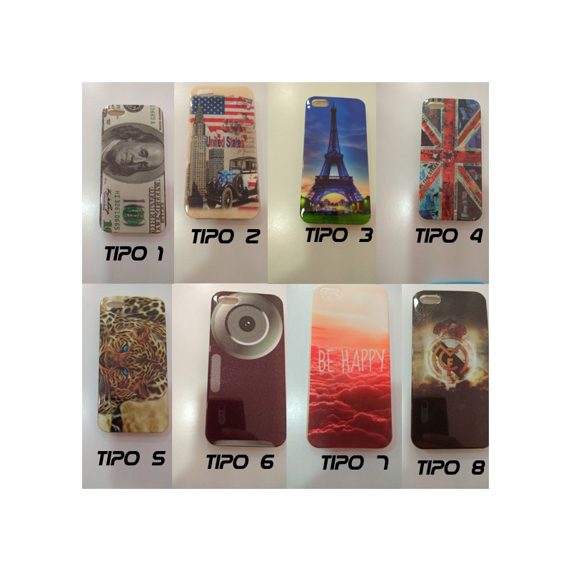 Funda de gel con dibujos para iPhone 5 / 5S / SE