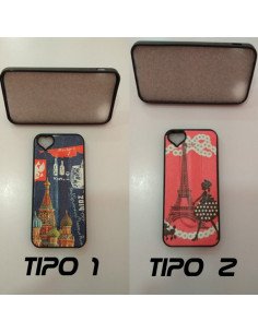 Funda de gel con soporte para iPhone 5 / 5S / SE