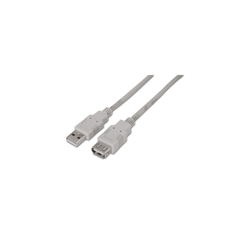 CABLE ALARGADOR USB NANOCABLE  - CONECTORES A-MACHO A-HEMBRA - BEIGE - 3M