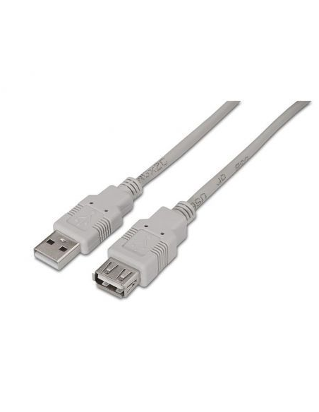 CABLE ALARGADOR USB NANOCABLE  - CONECTORES A-MACHO A-HEMBRA - BEIGE - 3M