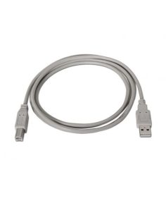Cable USB 2.0 Impresora Aisens A101-0001/ USB Tipo-B Macho - USB Macho/ Hasta 2.5W/ 60Mbps/ 1m/ Beige