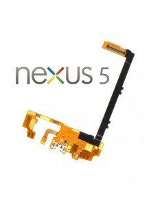 Flex conector USB, microfono y conectores antena para LG D820, LG D821 (Google Nexus 5)
