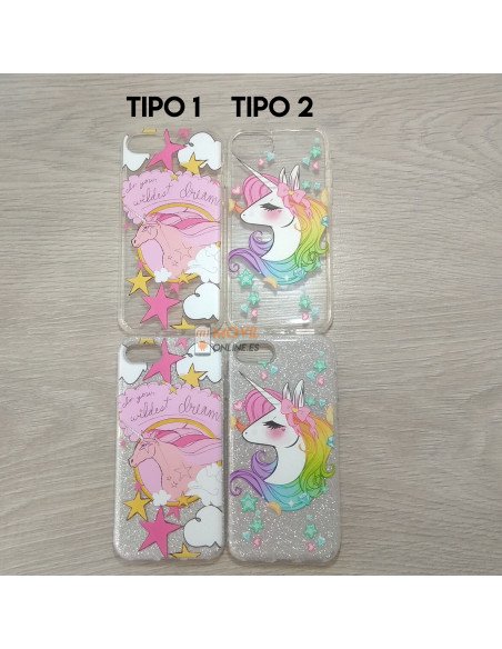 Funda de dibujos con purpurina para iPhone 7 Plus / 8 Plus
