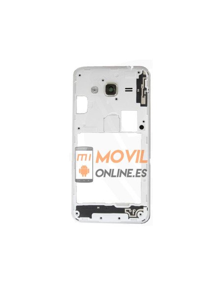 Carcasa Intermedia con Lente y Altavoz Original para Samsung Galaxy J320F Versión 2016 - Blanca