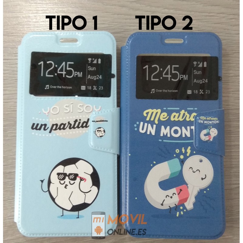 Funda de libro con dibujos para Samsung Galaxy S9