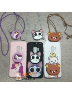 Funda con soporte y colgante para Samsung Galaxy S9