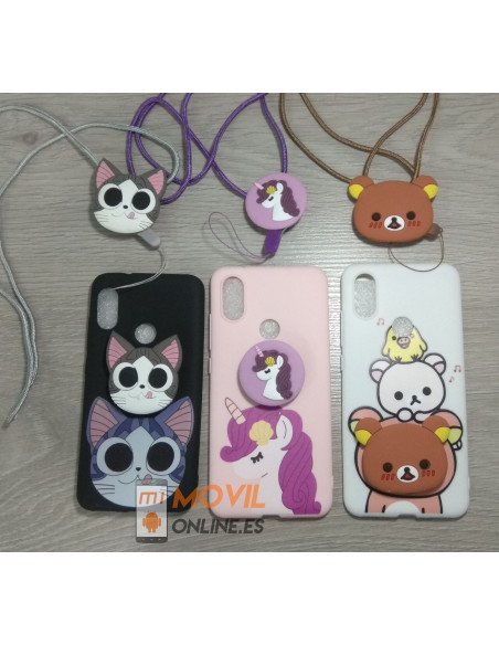 Funda con soporte y colgante para Xiaomi Mi A2 Lite / Redmi 6 Pro