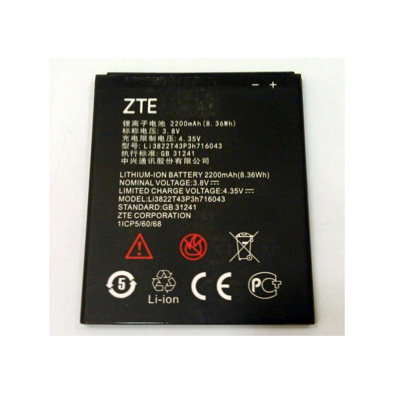 Bateria original ZTE Blade A320 2200mAh - LI3822T43P3H716043