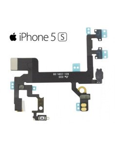Flex de botones laterales de volumen, encendido, bloqueo con micrófono para iPhone 5S