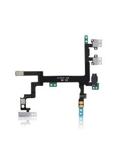 Flex de botones laterales de volumen, encendido, bloqueo con micrófono para iPhone 5