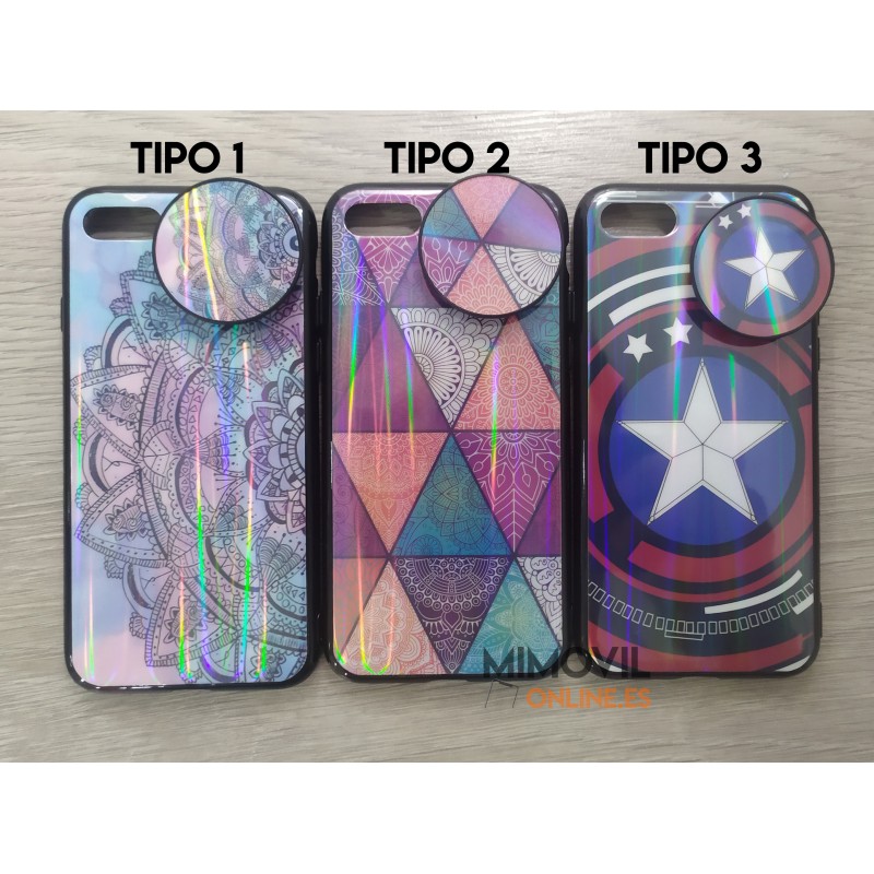 Funda dibujos con soporte de regalo para iPhone 7 Plus / 8 Plus