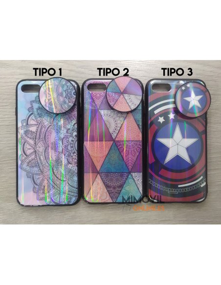 Funda dibujos con soporte de regalo para iPhone 7 Plus / 8 Plus