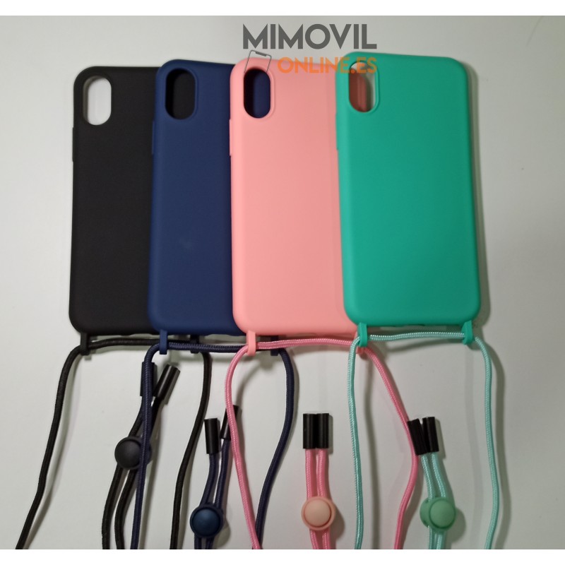 Funda de gel con cuerdas para iPhone X / XS