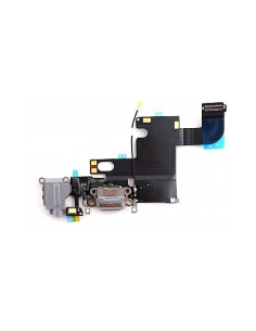 Flex con conector de carga lightning, conector de audio y micrófono iPhone 6 gris