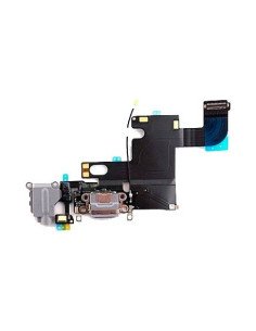 Circuito cable flex con conector lightning de carga y accesorios, micrófonos y conector de audio para iPhone 6S, en color gris