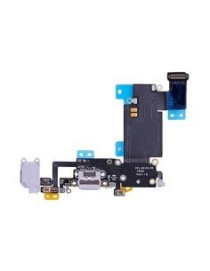 Conector flex con conector de carga y accesorios, micrófonos y conector de audio jack para iPhone 6S plus, en color gris