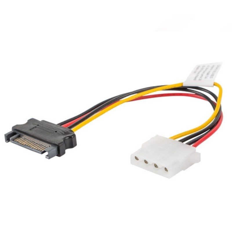 CABLE ALIMENTACIÓN MOLEX HEMBRA A SATA MACHO LANBERG CA-SAHD-10CU-0015 - 15 CENTÍMETROS