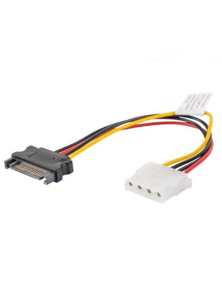 CABLE ALIMENTACIÓN MOLEX HEMBRA A SATA MACHO LANBERG CA-SAHD-10CU-0015 - 15 CENTÍMETROS
