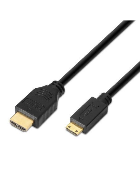 Cable HDMI Aisens A119-0114/ HDMI Macho - Mini HDMI Macho/ 1.8m/ Negro