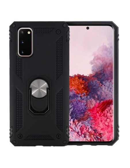 Funda Aluminio Antigolpe Samsung Galaxy S21 Ultra con Imán y Soporte de Anilla 360º