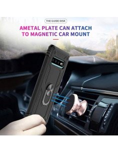 Funda Aluminio Antigolpe Samsung Galaxy S21 con Imán y Soporte de Anilla 360º 2