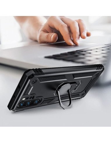 Funda Aluminio Antigolpe Samsung Galaxy S21 Ultra con Imán y Soporte de Anilla 360º