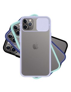 Funda Gel Iphone 12 Pro Max con cámara Cubierta Deslizante