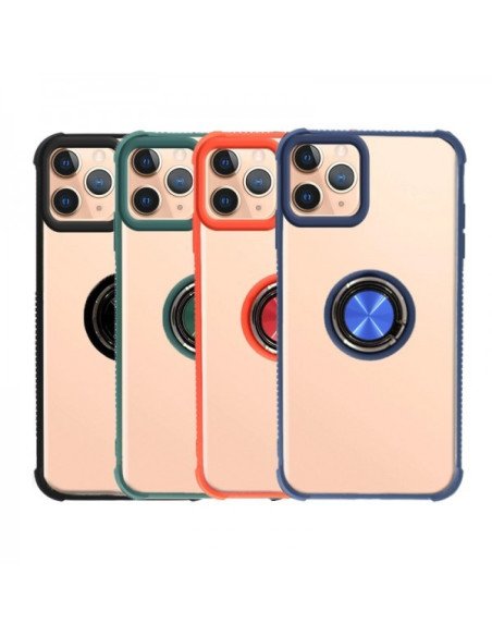 Funda Gel Antigolpe iPhone 12 / 12 Pro 6.1" con Imán y Soporte de Anilla 360º