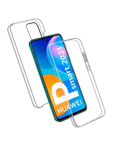 Funda Doble Huawei P Smart 2021 Silicona Transparente Delantera y Trasera
