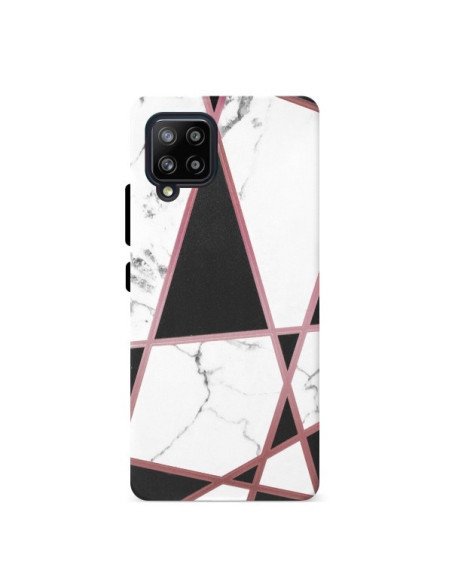 Funda Gel doble capa para Samsung Galaxy A42 5G - Geométrico Negro
