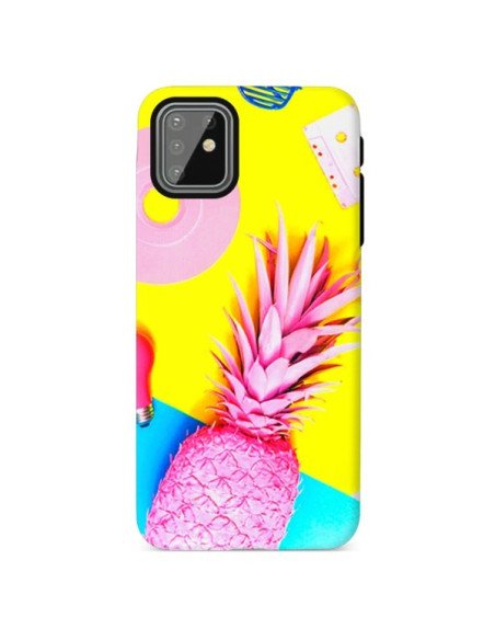 Funda Gel Doble Capa Samsung Galaxy A81/Note 10 Lite Piña Rosa