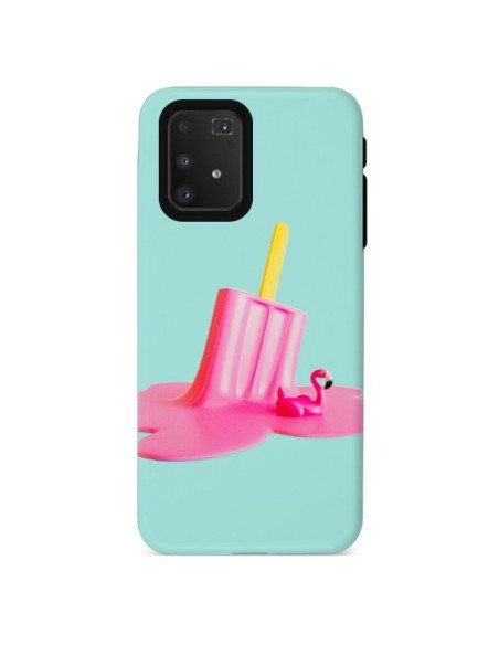 Funda Gel Doble Capa Samsung Galaxy A91/S10 Lite - Helado Flamenco
