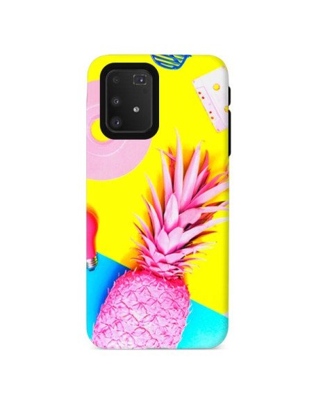 Funda Gel Doble Capa Samsung Galaxy A91/S10 Lite - Piña Rosa