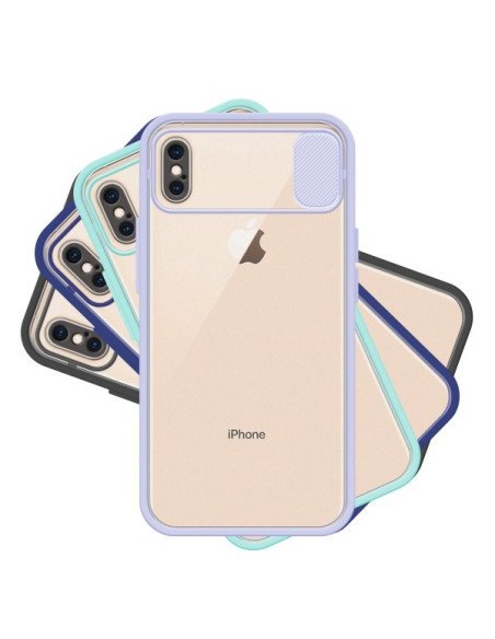 Funda Gel Iphone XS Max con cámara Cubierta Deslizante