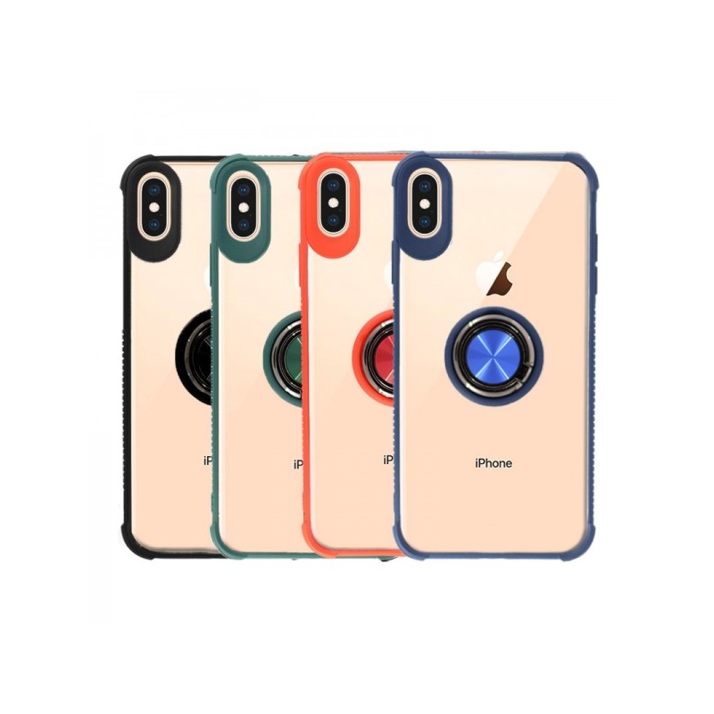 Funda de gel con anilla para iPhone X / XS