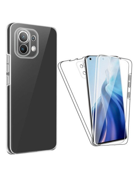 Funda Doble Xiaomi Mi 11 Silicona Transparente Delantera y Trasera