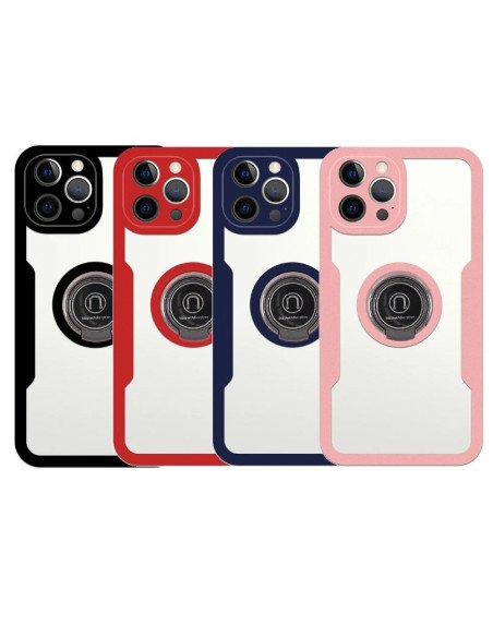 Funda Doble Con Imán y Anilla iPhone 13 Mini 5.4" Silicona Delantera y Trasera
