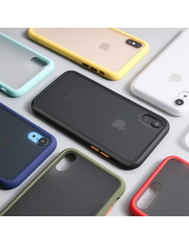 Funda Gel Iphone 13 Pro Max Smoked con borde de color