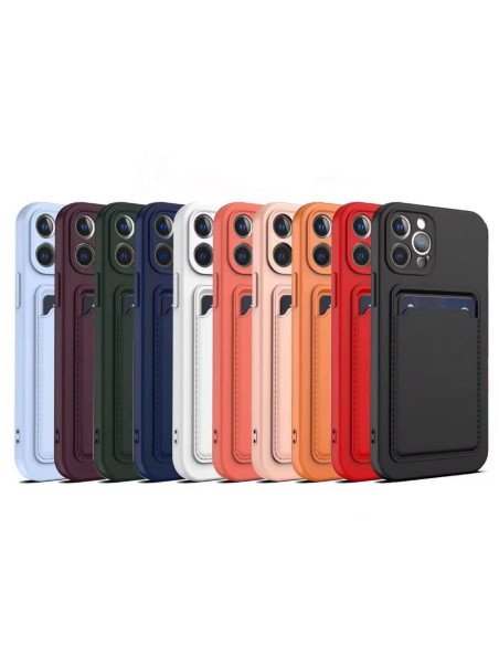 Funda Silicona Suave con Tarjetero Iphone  13 Pro Max con Cámara 3D
