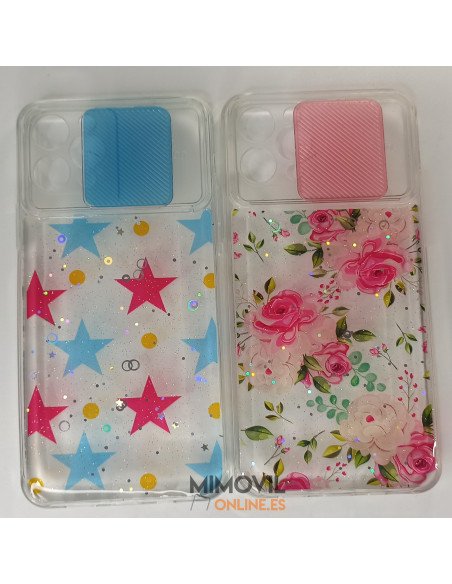 Funda dibujos camara deslizante iPhone 12