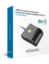 Lector de DNI Aisens ASCR-SN01-BK/ Negro