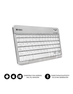 Teclado Compacto Inalámbrico por Bluetooth Subblim Smart/ Plata