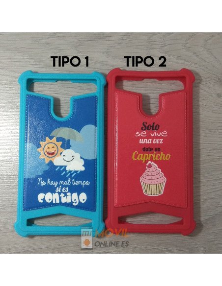 Funda universal con dibujos 5.6" a 6"