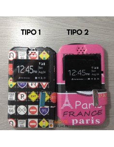 Funda libro universal con dibujos 5.5" a 6"